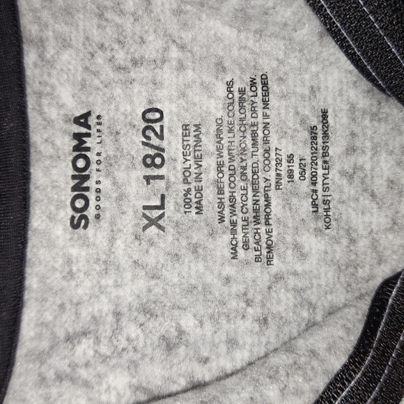 NWT Sonoma Goods For Life 1/4 zip fleece sweater Size XL(18-20) - Picture 3 of 5